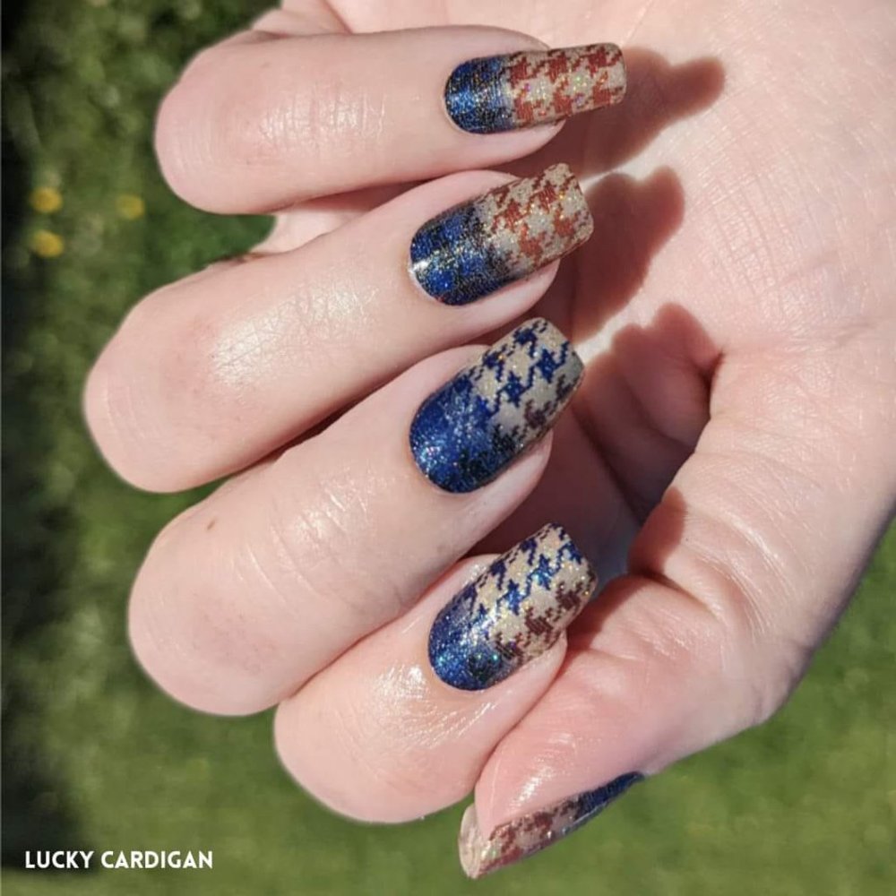 Color Street Lucky Cardigan set.